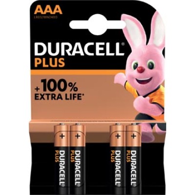 DURACELL PLUS 100% AAA BLS4
