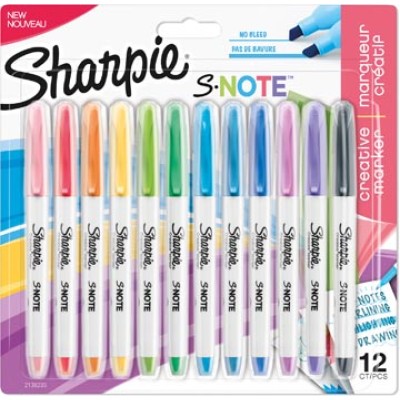 SHAPRIE MARKER S-NOTE ASS BL12