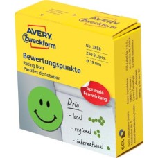 AVERY RATING DOTS SMILEY GROEN