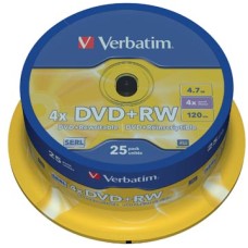 DVD+RW 4,7GB 4X SPINDEL 25X