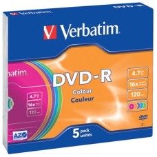 DVD-R 4,7GB 16X SLIM CASE 5X