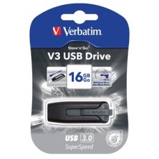 VERBATIM V3 USB3 16GB ZWART