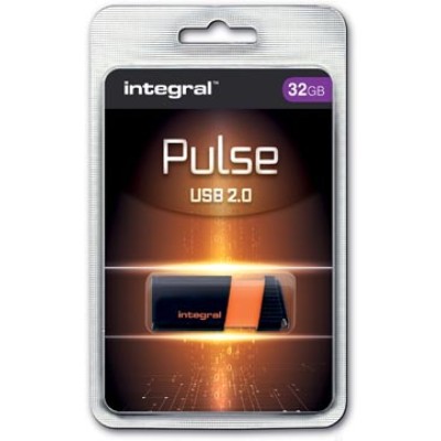 INTEGRAL USB2 32GB PULSE ZWART